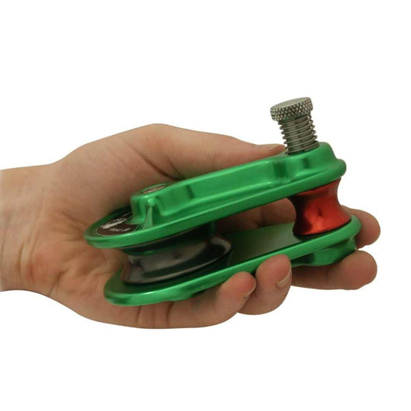 ISC Compact Rigging Pulley in a hand
