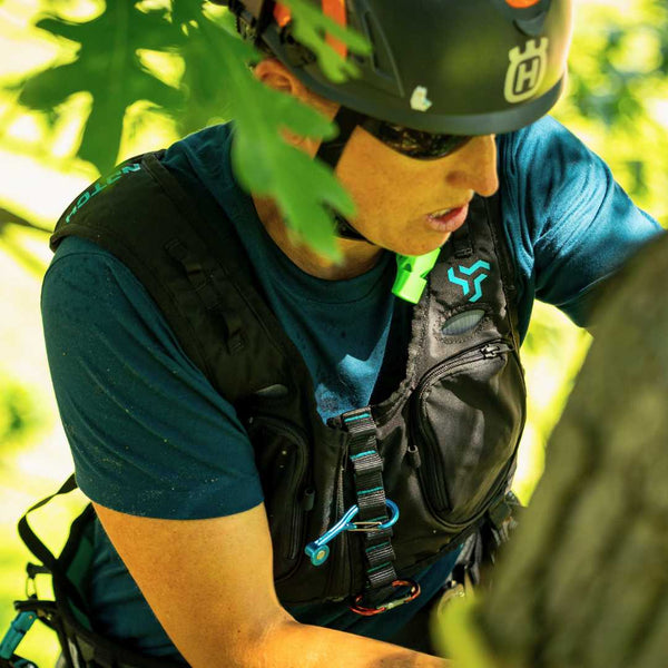 Notch Chester DLX Chest Harness in Use by Arborist