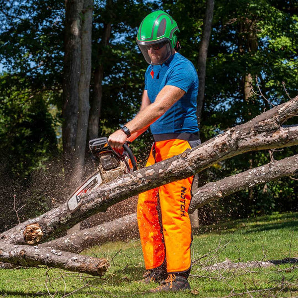 Notch Standard Chainsaw Chaps on chainsaw operator
