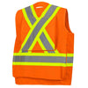 Orange Field Vest With Reflective Back Pouch back