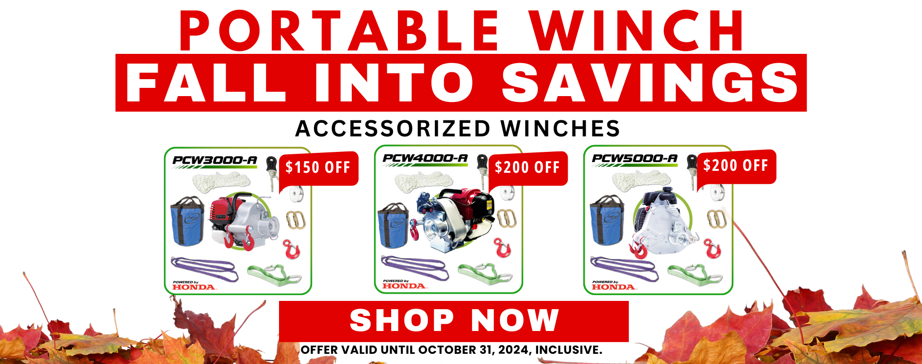 Portable winch promo banner