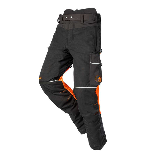 SIP Protection Samourai Chainsaw Pants Grey/Hi-Vis Orange/Black Front