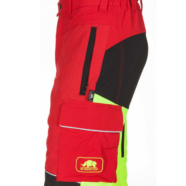 SIP Protection Samourai Chainsaw Pants Red/Hi-Vis Yellow/Black