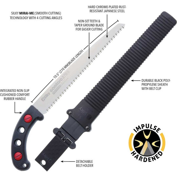Silky Gomtaro 270 Pruning Saw with large teeth Details