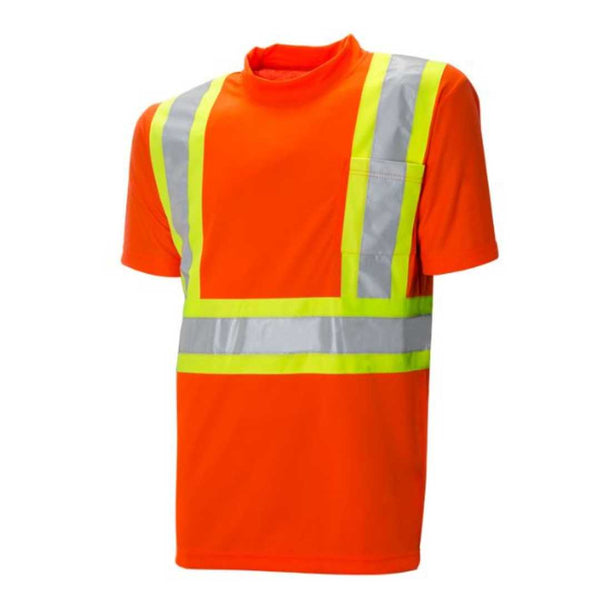Wasip Short Sleeve Traffic T-Shirt Orange Front