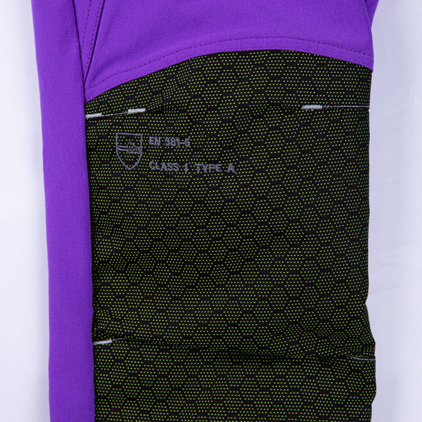 Arbortec Freestyle Chainsaw Pants Type C Purple Padding Closeup