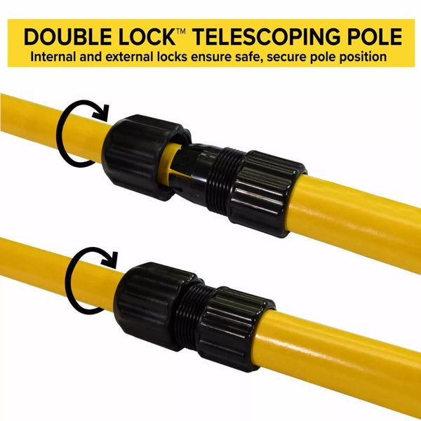 Double Lock™ Telescoping Pole with Permanent Mount Pole Saw and a Tri-Cut Saw Blade, 6-12 ft.