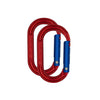 TEUFELBERGER miniME mini accessory carabiners 4kN Red body/Blue gate Pack of 2