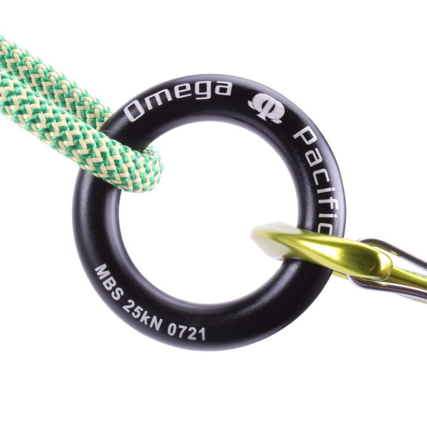 Omega Pacific Large Aluminum Rappel Ring Black