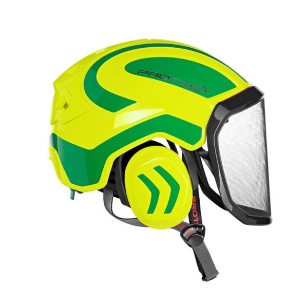 Pfanner Protos Integral Arborist Helmet Neon Yellow and Green