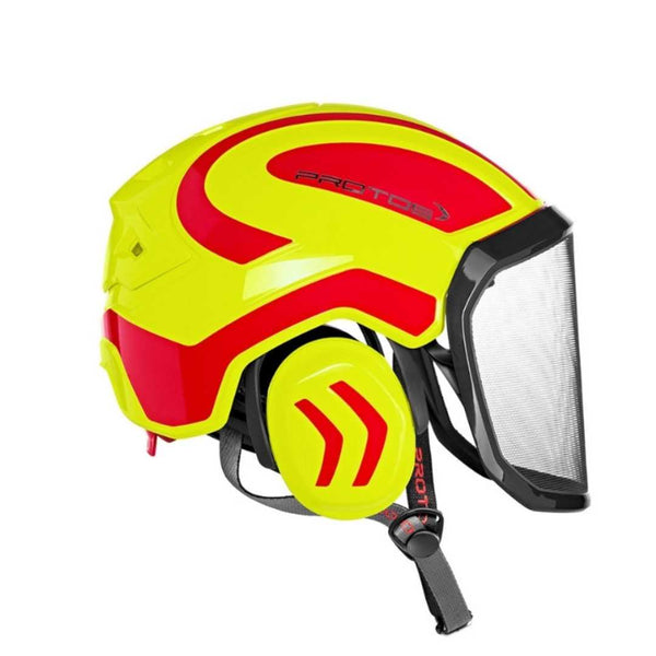 Pfanner Protos Integral Arborist Helmet Neon Yellow and Red