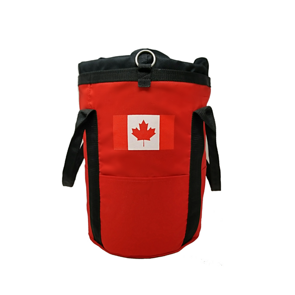 TAS Rope Bag with External Pockets Red Back