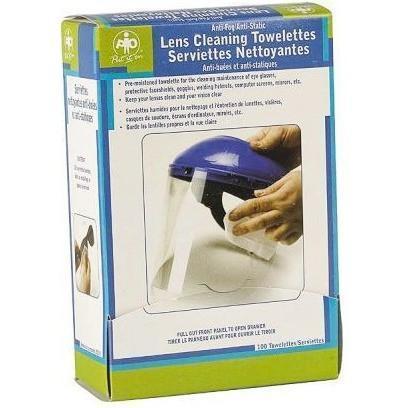 A box of lens cleaning towelettes
